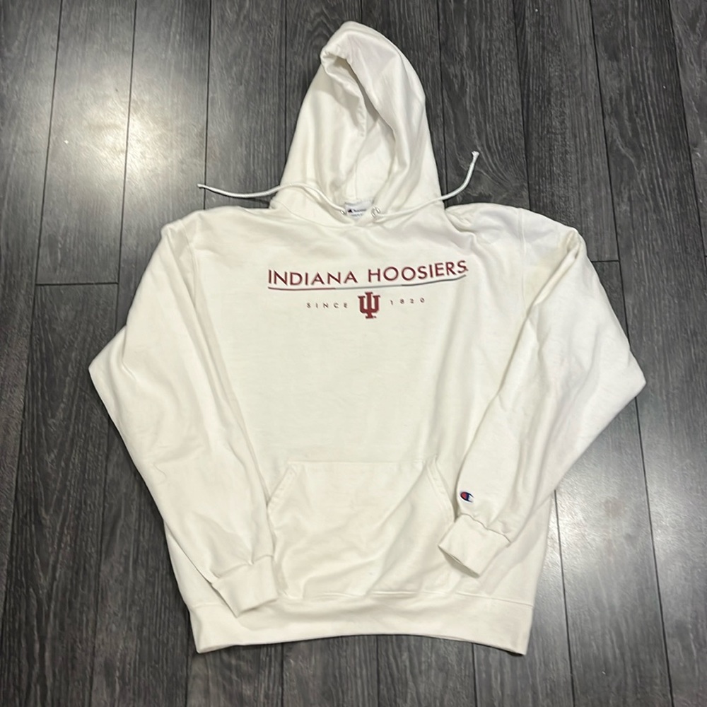 Champion Indiana University Sweatshirt. White Adult Large.